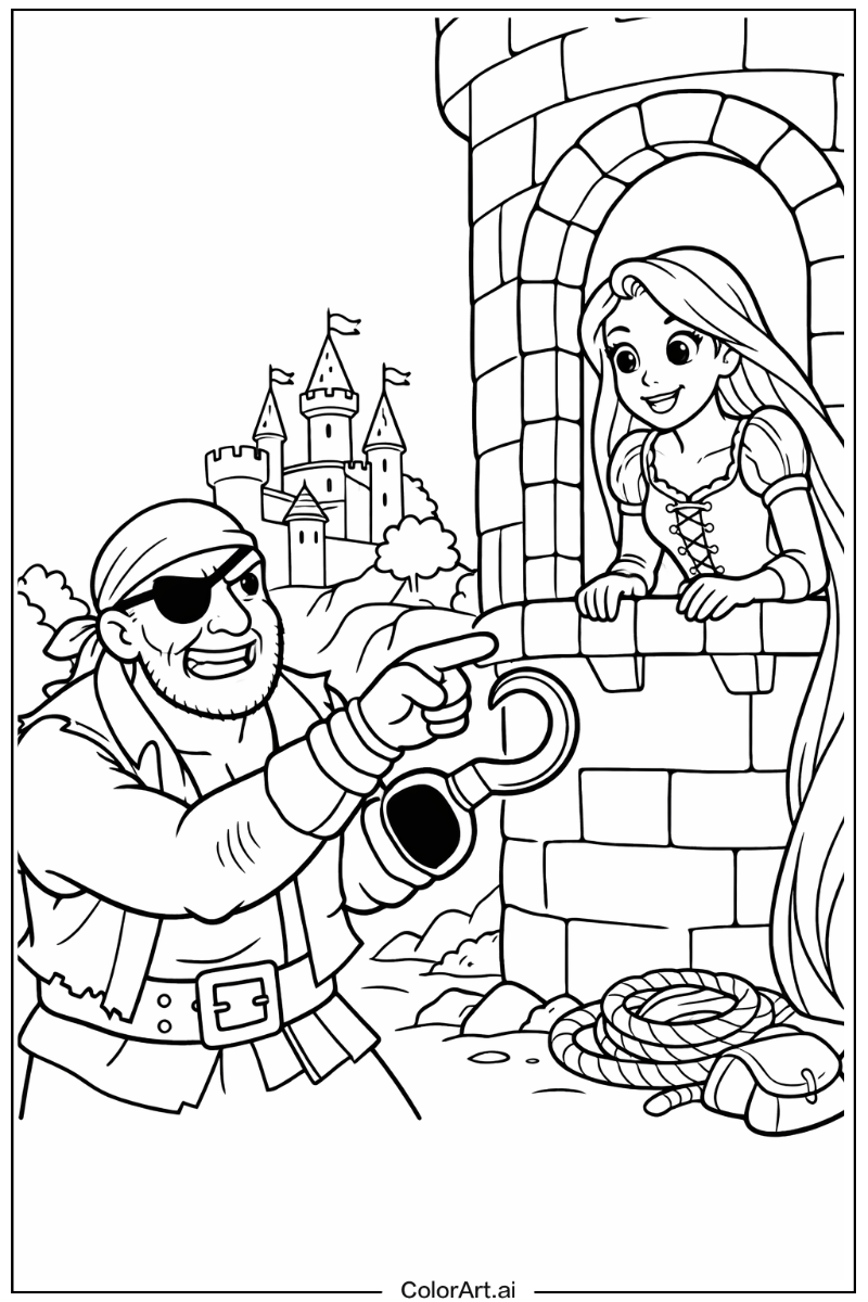 Rapunzel with Hook hand thug Theme 3