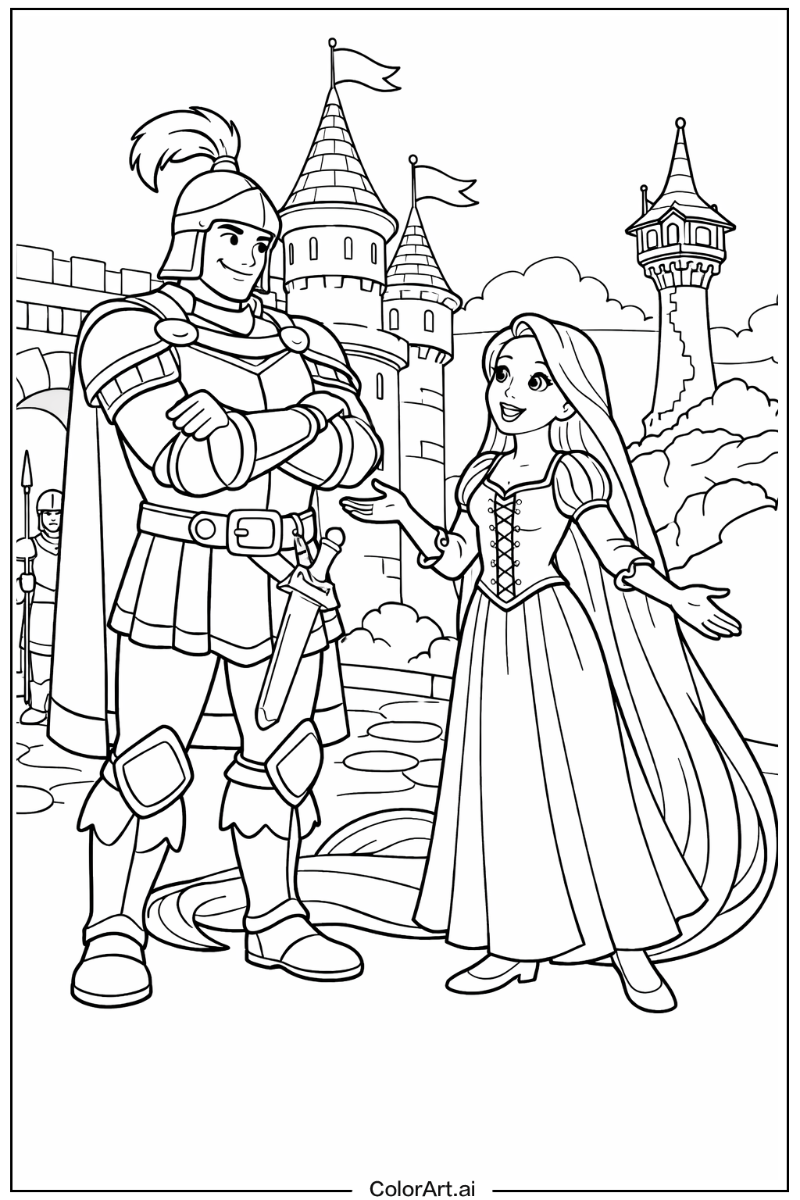 Rapunzel with Guard captain Theme 3