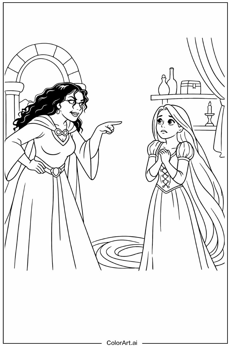 Rapunzel with Mother gothel Theme 4