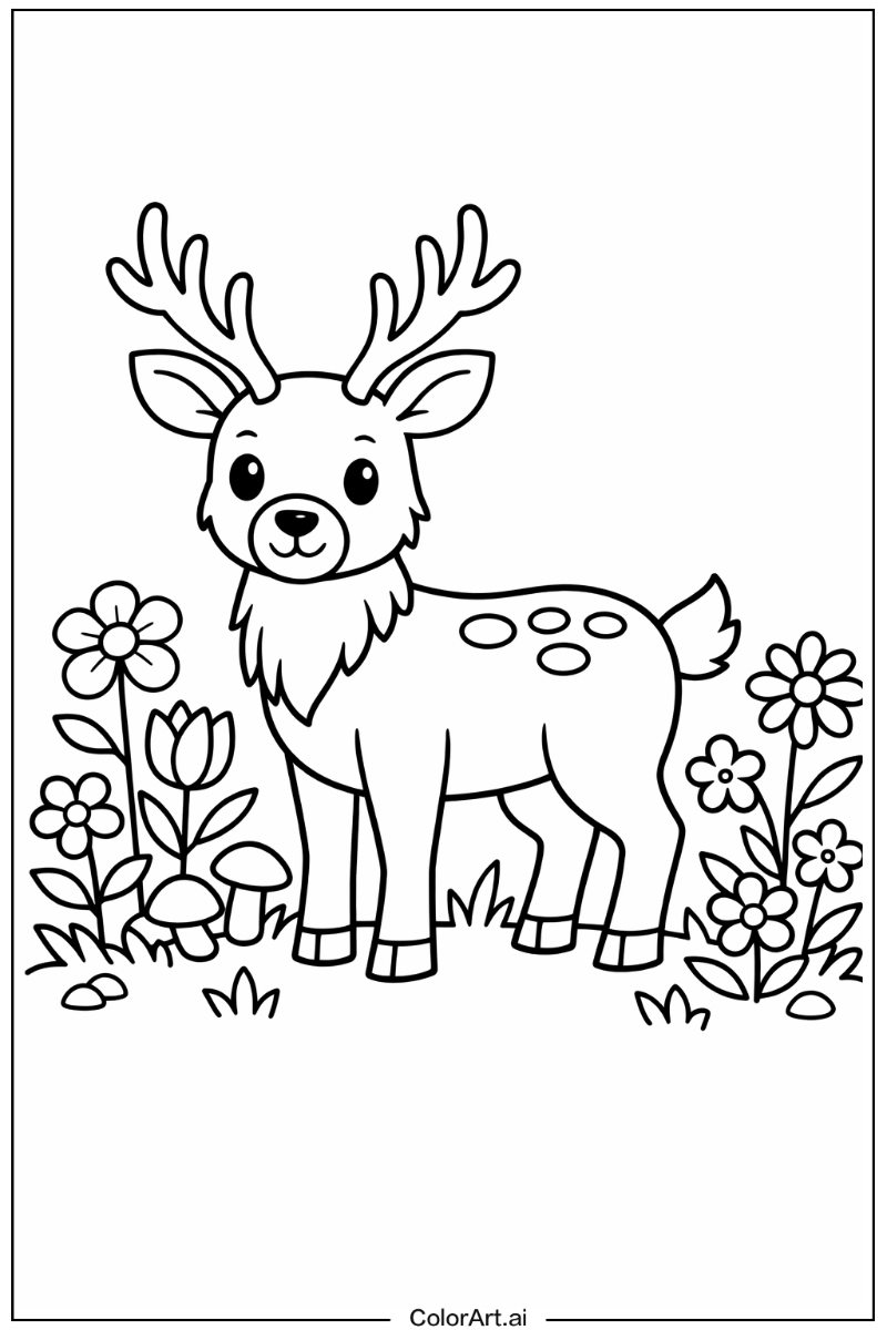 38 Free reindeer Coloring Pages