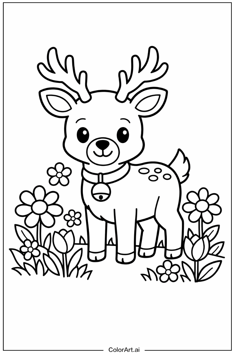 reindeer in a Garden 2