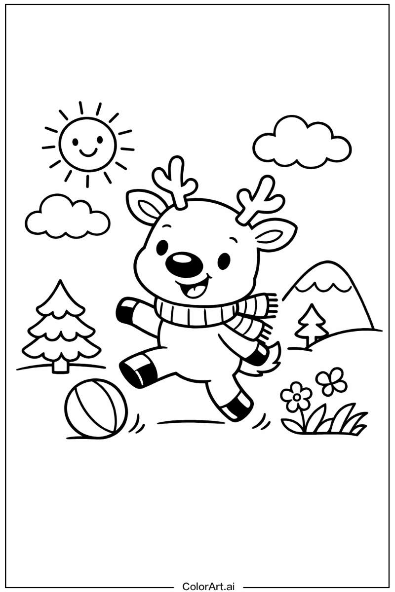 reindeer Playing Outside 2