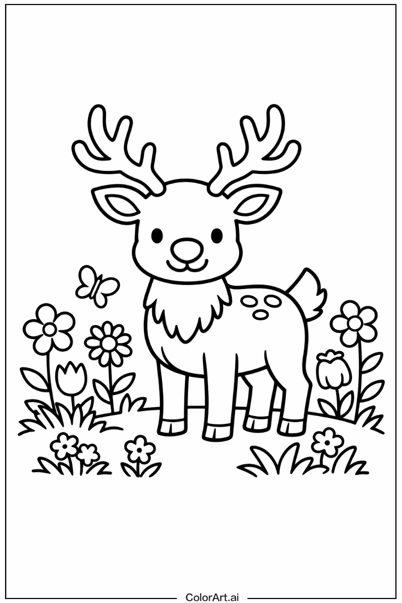 reindeer in a Garden 3