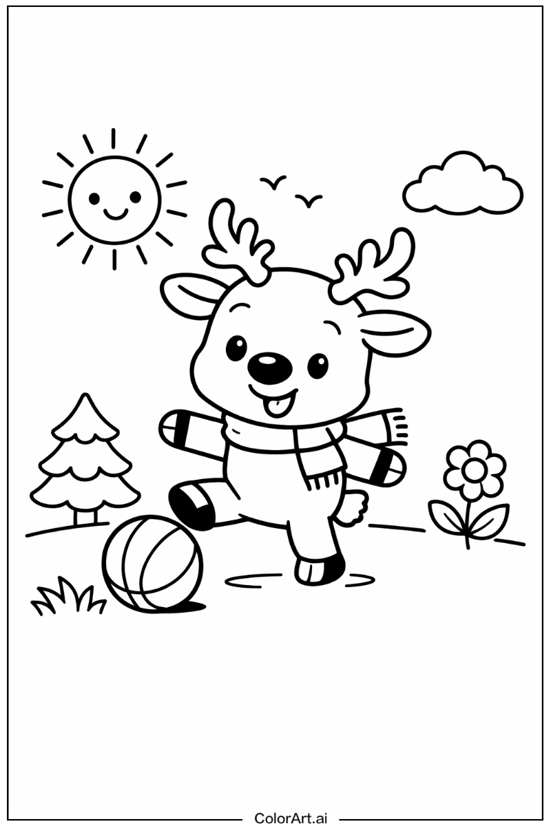 reindeer Playing Outside 3