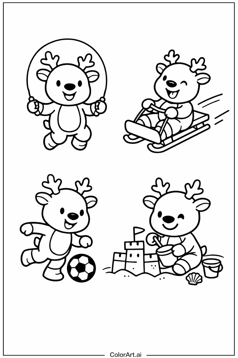 reindeer Having Fun 3