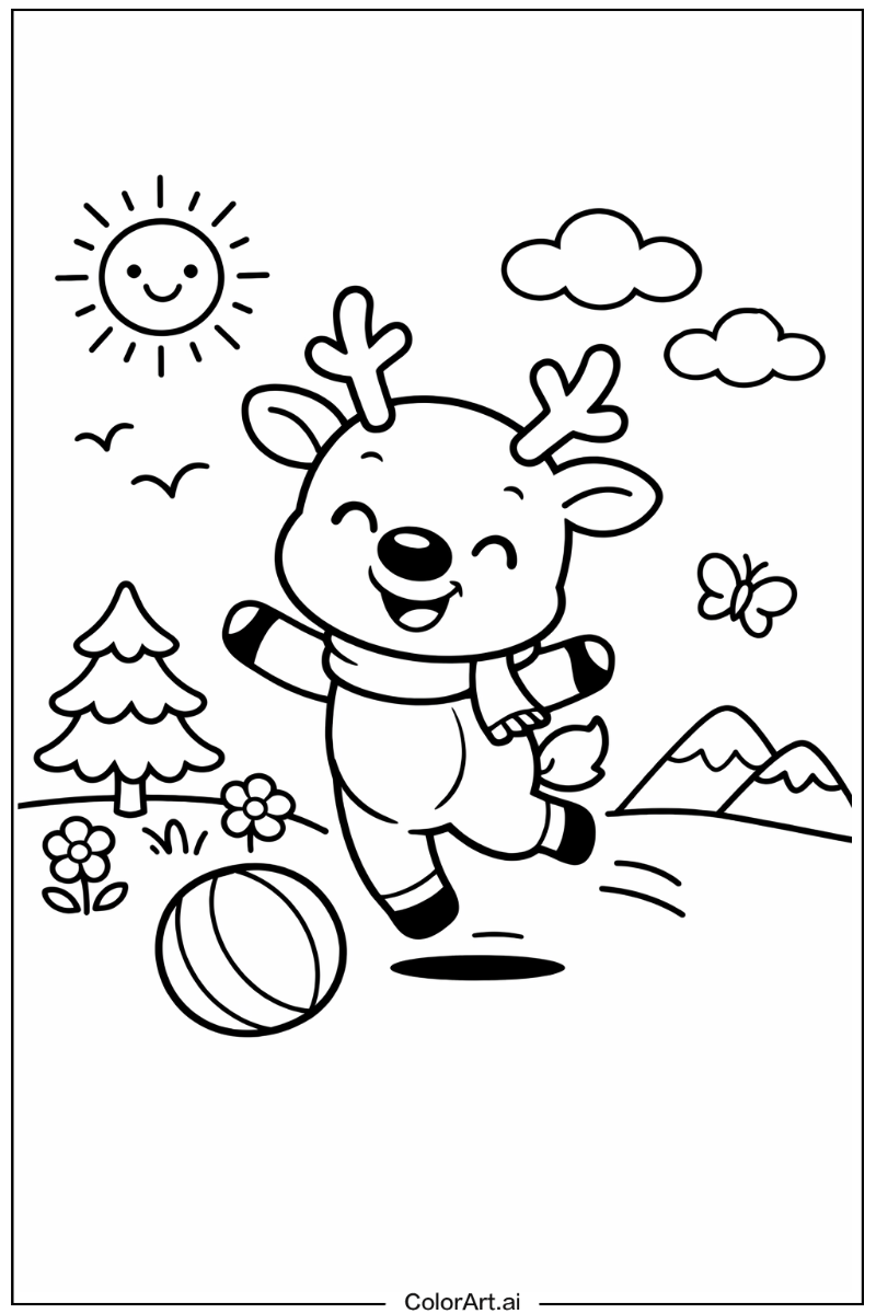 reindeer Playing Outside 1