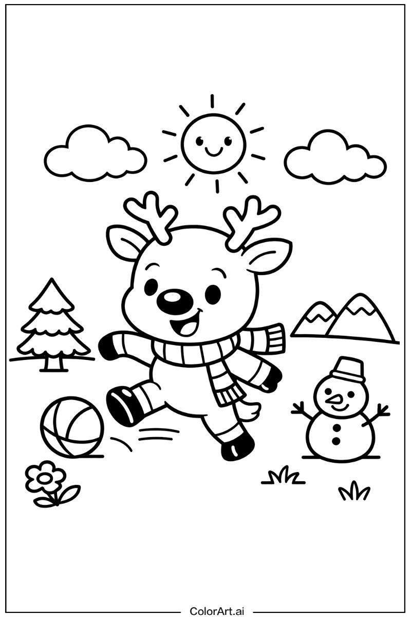 reindeer Playing Outside 4