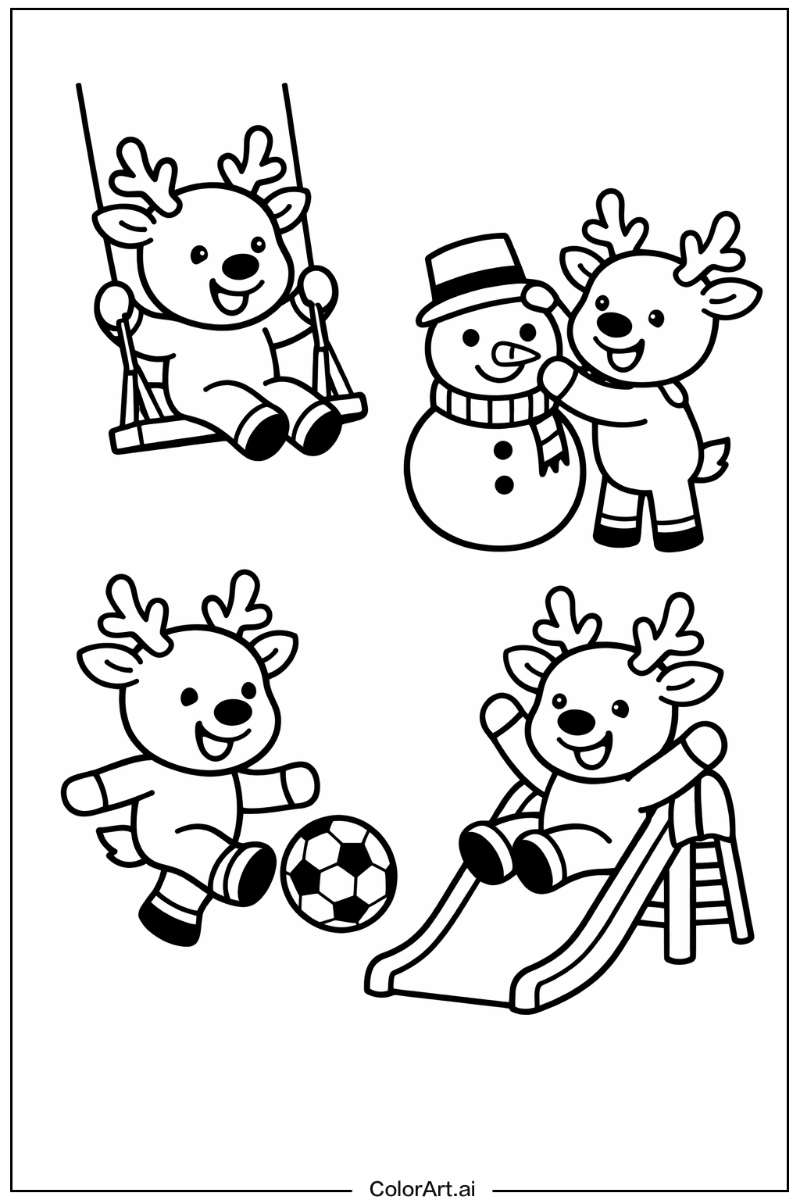 reindeer Having Fun 4