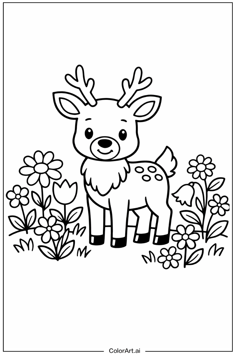 reindeer in a Garden 5