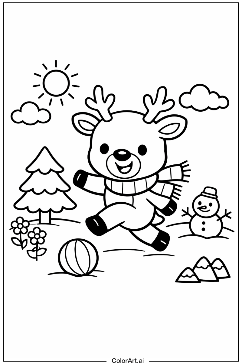 reindeer Playing Outside 5