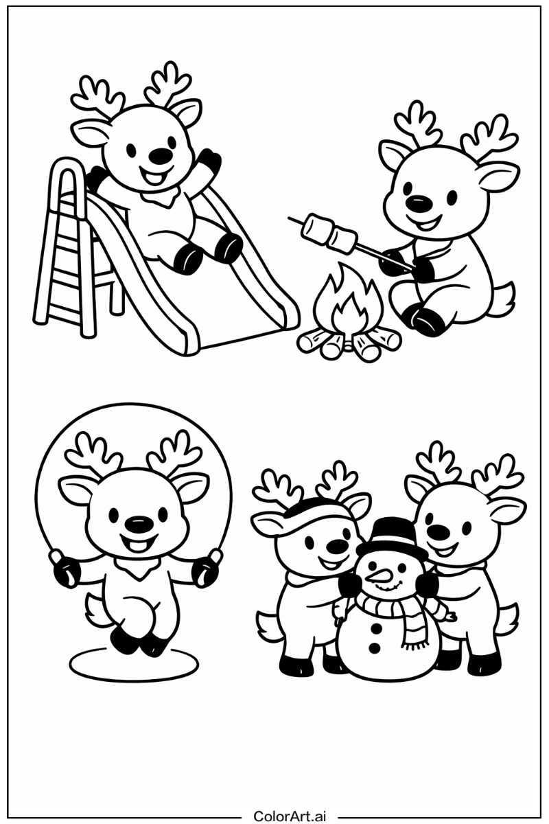 reindeer Having Fun 1