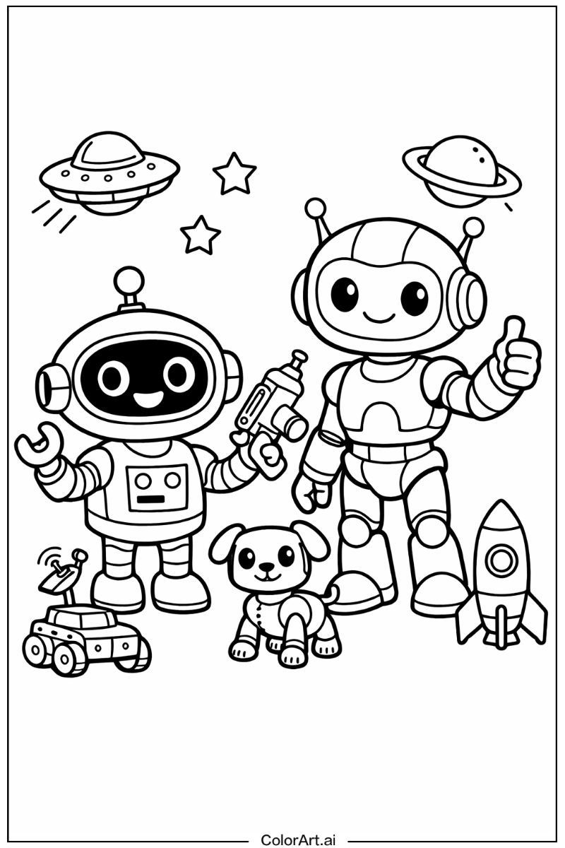 43 Free robot Coloring Pages