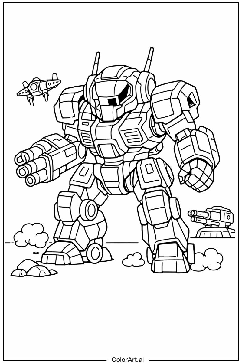 Robot with Mech robot Theme