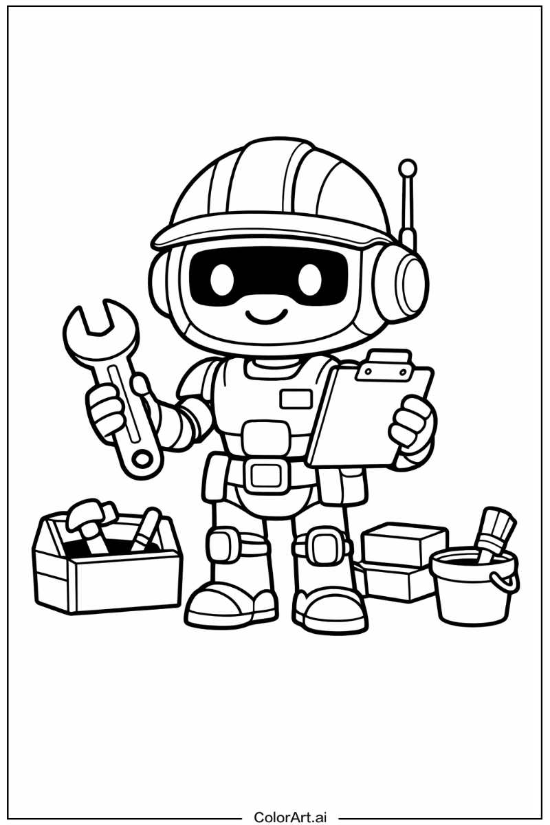 Robot with Robot worker Theme