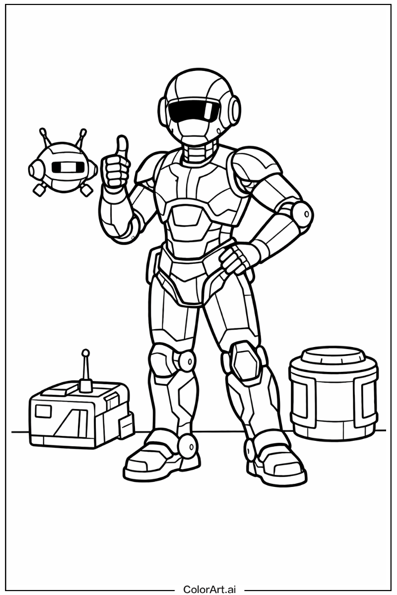 Robot with Humanoid robot Theme