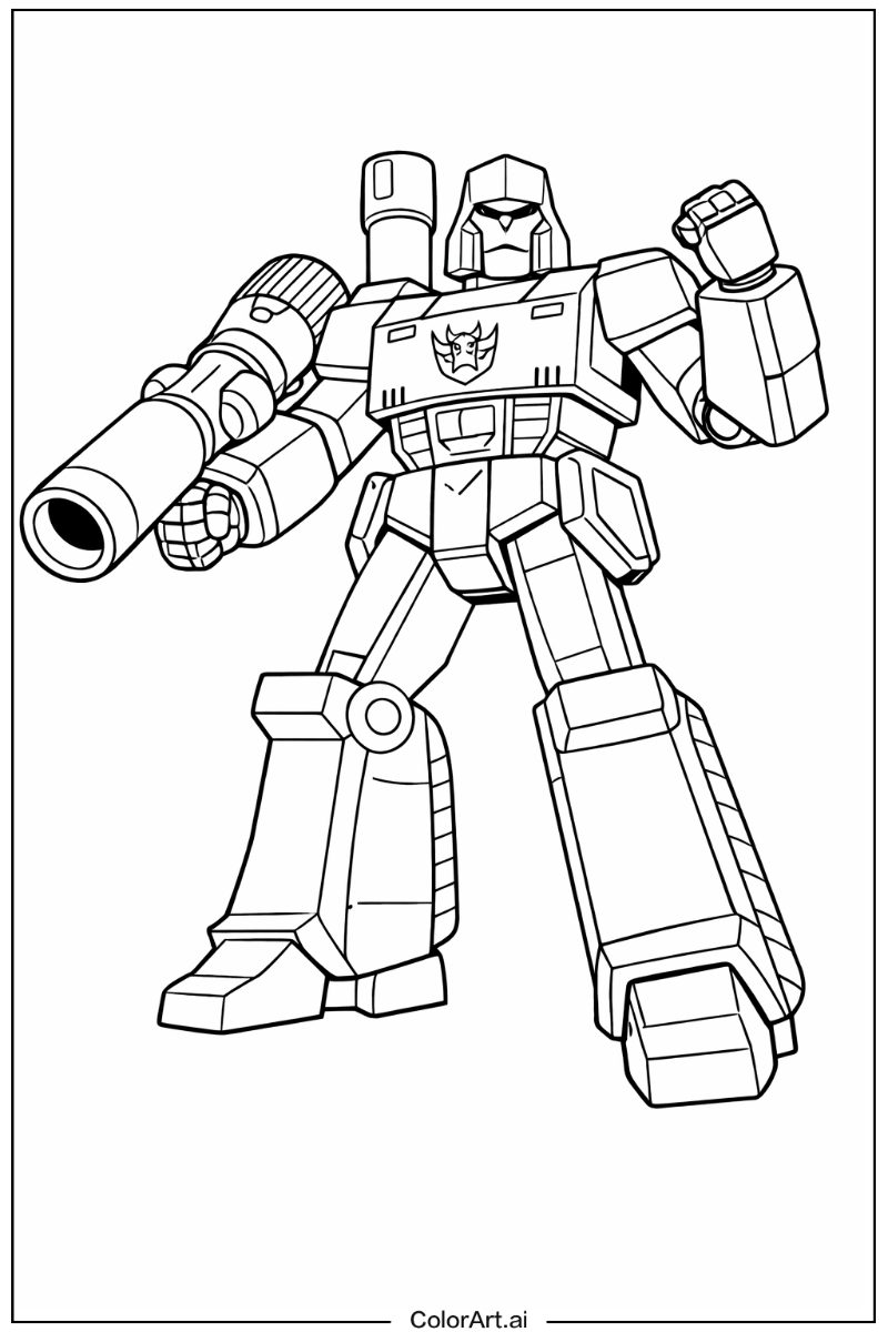 Robot with Megatron Theme