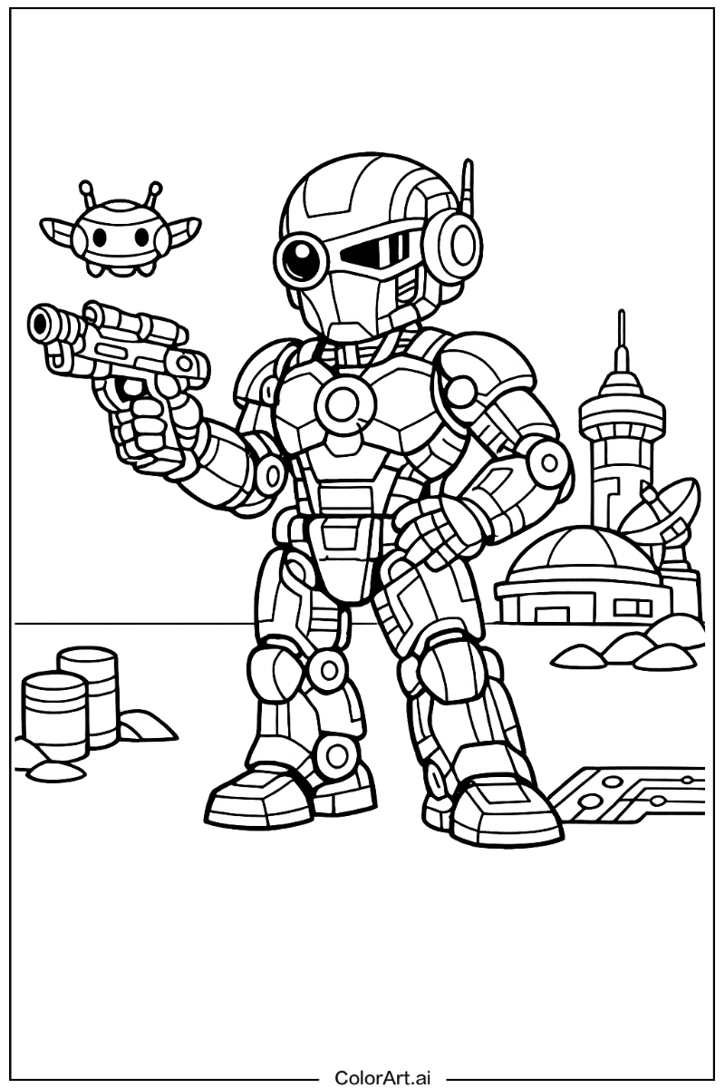 Cyborg Robot Scene 2