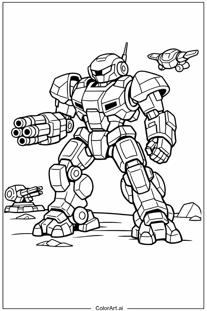 Robot with Mech robot Theme 2