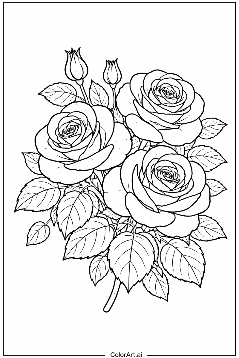 49 Free rose Coloring Pages