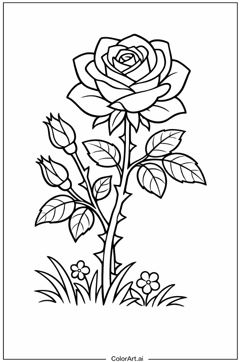 Rose stem Rose Scene