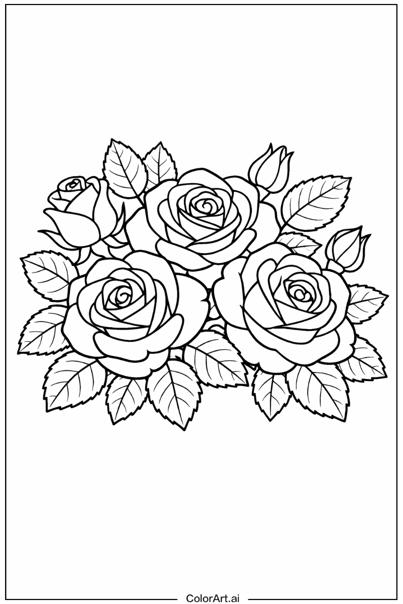 Rose with Rose leaves Theme