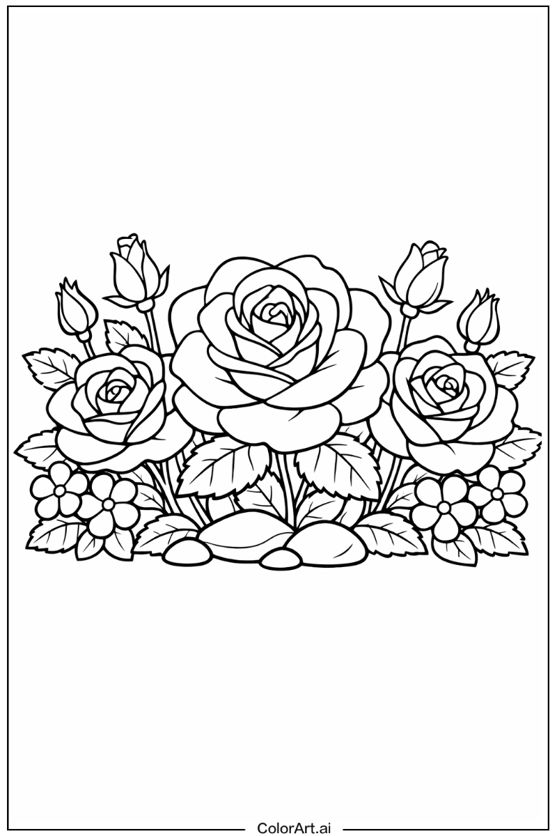 Rose with Rose outline Theme