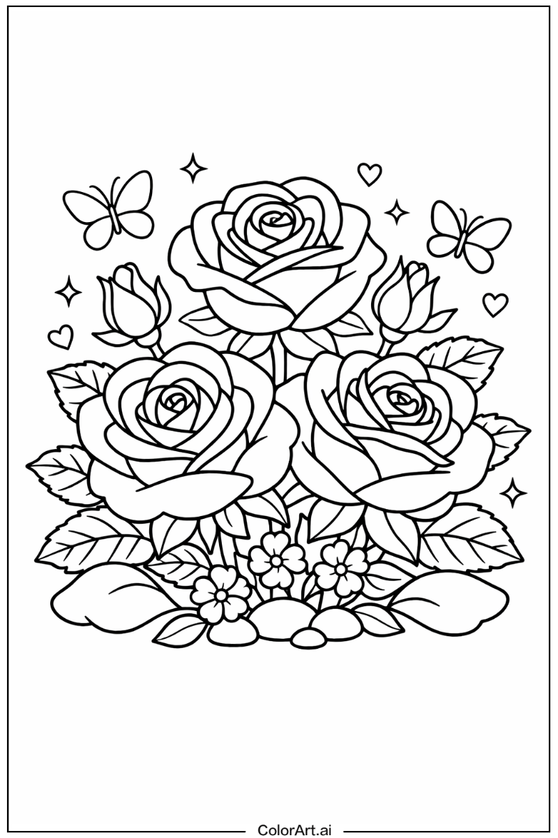 Rose with Blue rose Theme 2