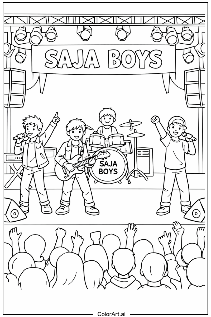 Saja boys concert stage Saja boys Scene