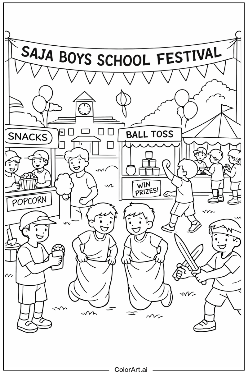 Saja boys school festival Saja boys Scene