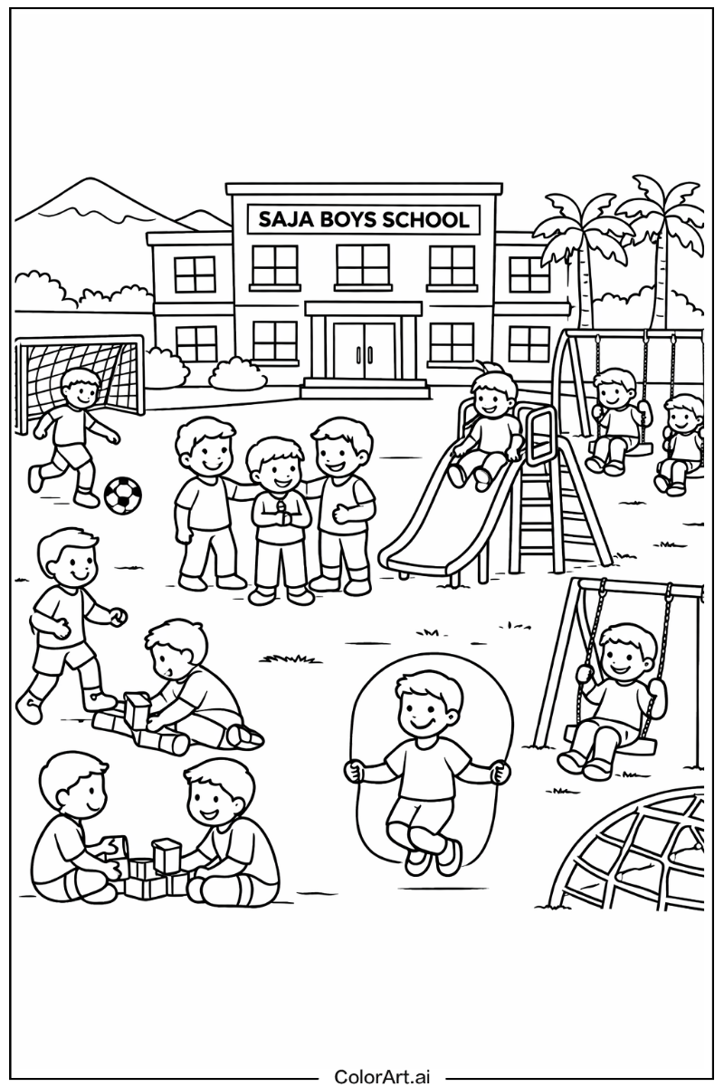 Saja boys school playground Saja boys Scene 2