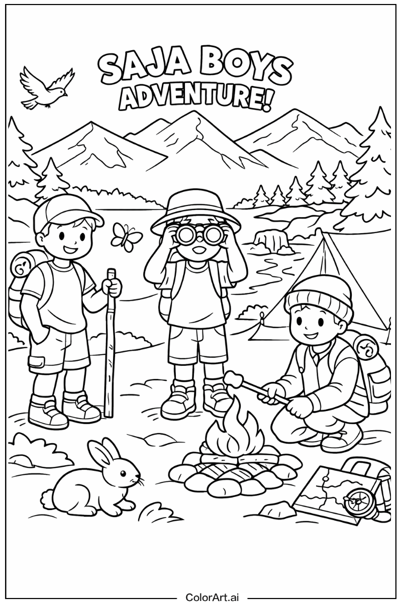 Saja boys with Saja boys outdoor adventure Theme 2