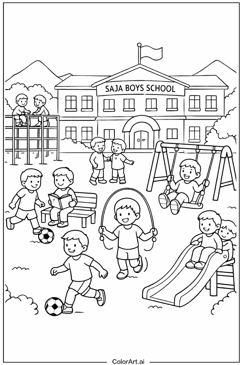 Saja boys school playground Saja boys Scene