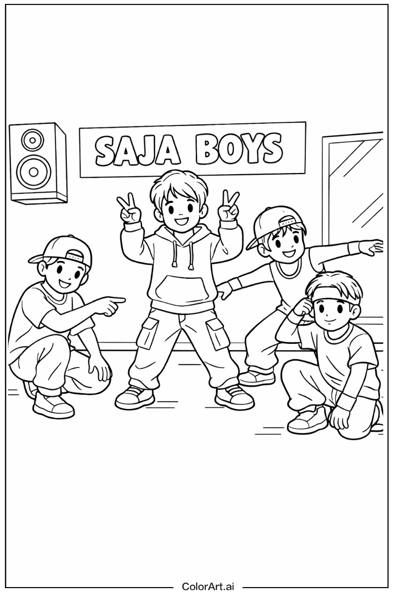 Saja boys dance practice scene Saja boys Design