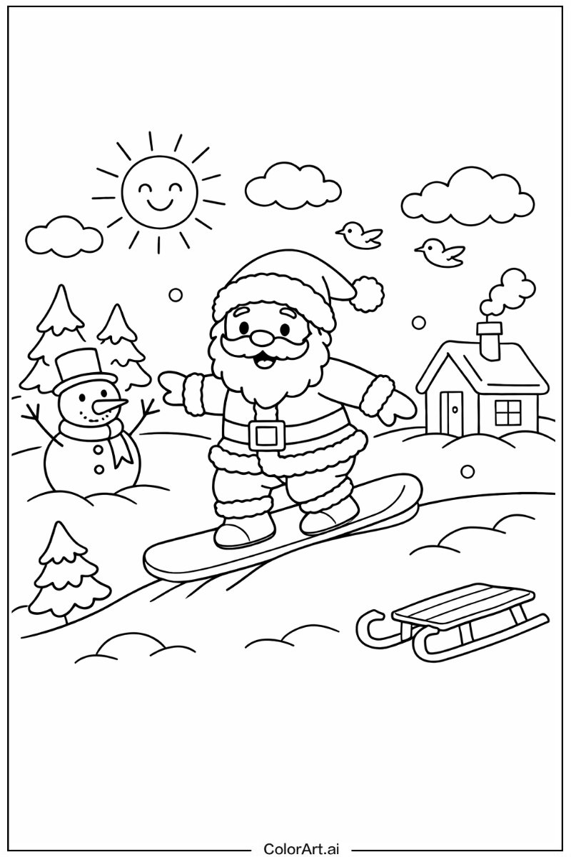 Santa Playing Outside 3
