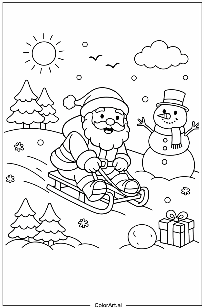 Santa Playing Outside 4