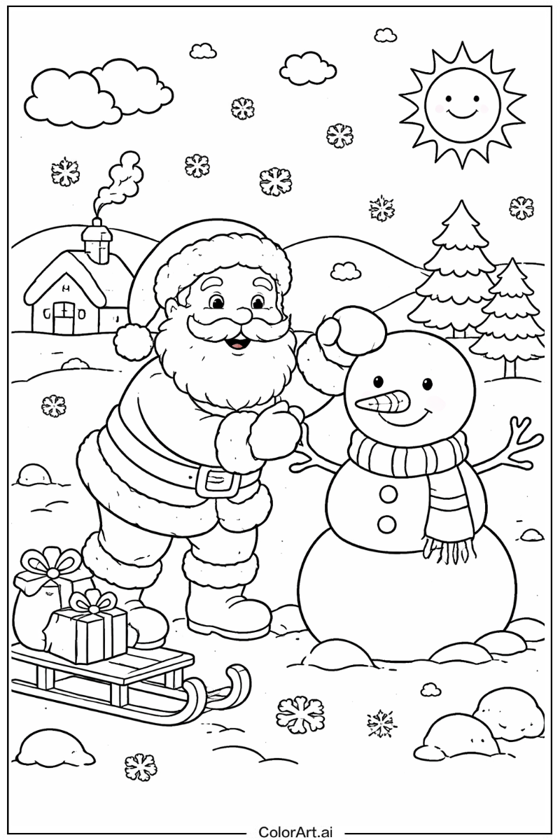 Santa Playing Outside 6