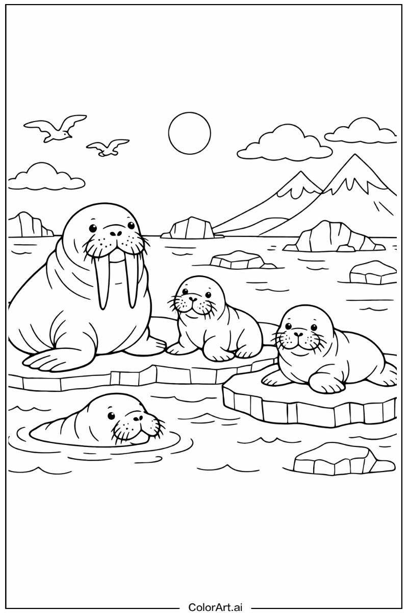 Walrus Sea animals Design