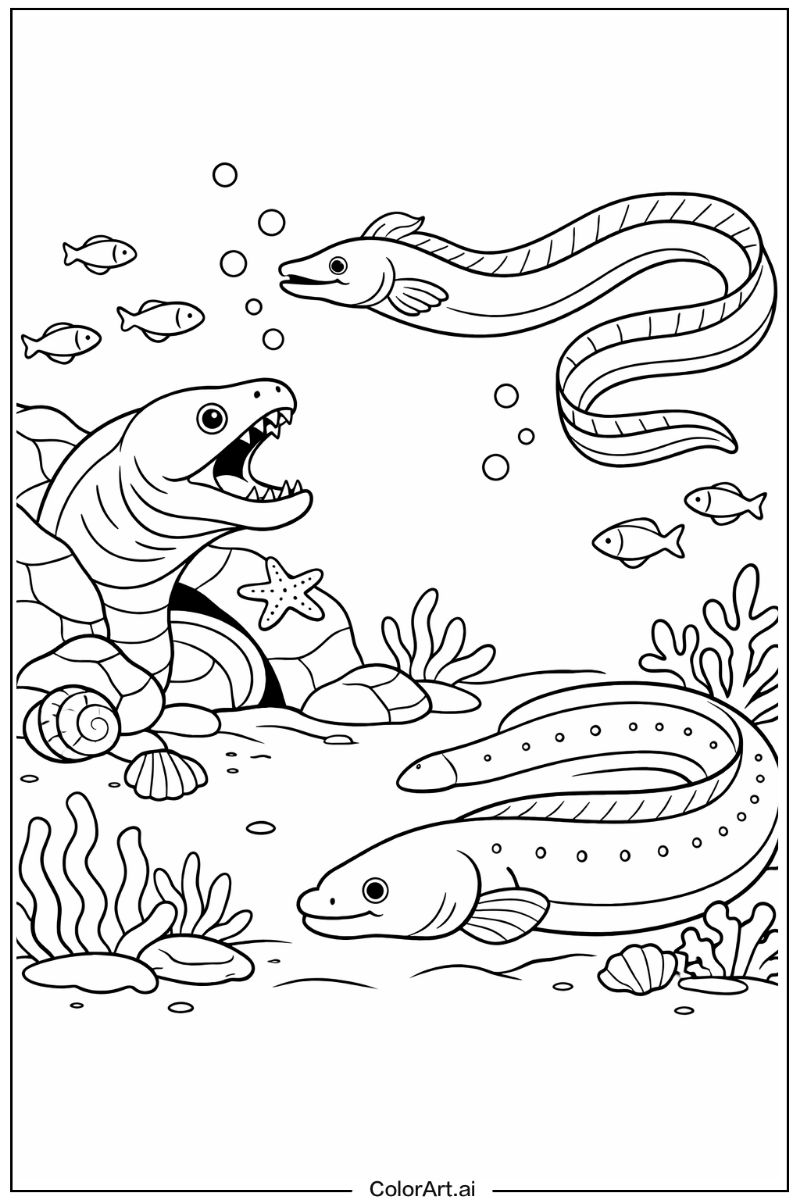 Eel Sea animals Design