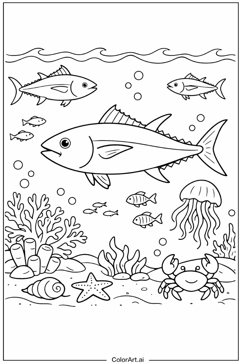 Tuna Sea animals Design
