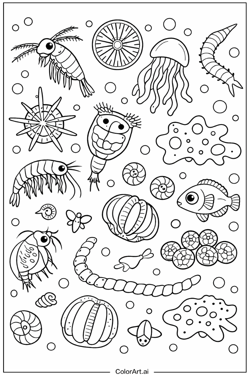 Plankton Sea animals Design