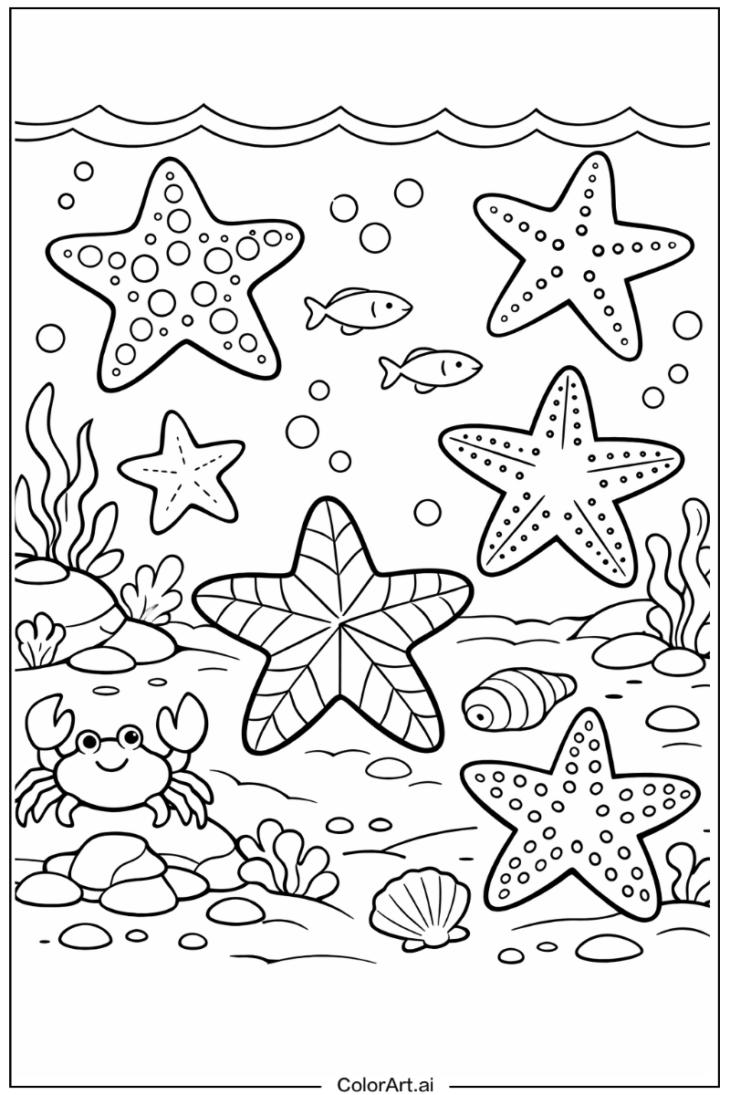 Starfish Sea animals Design 2