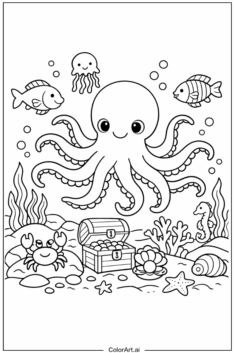 Octopus Sea animals Scene