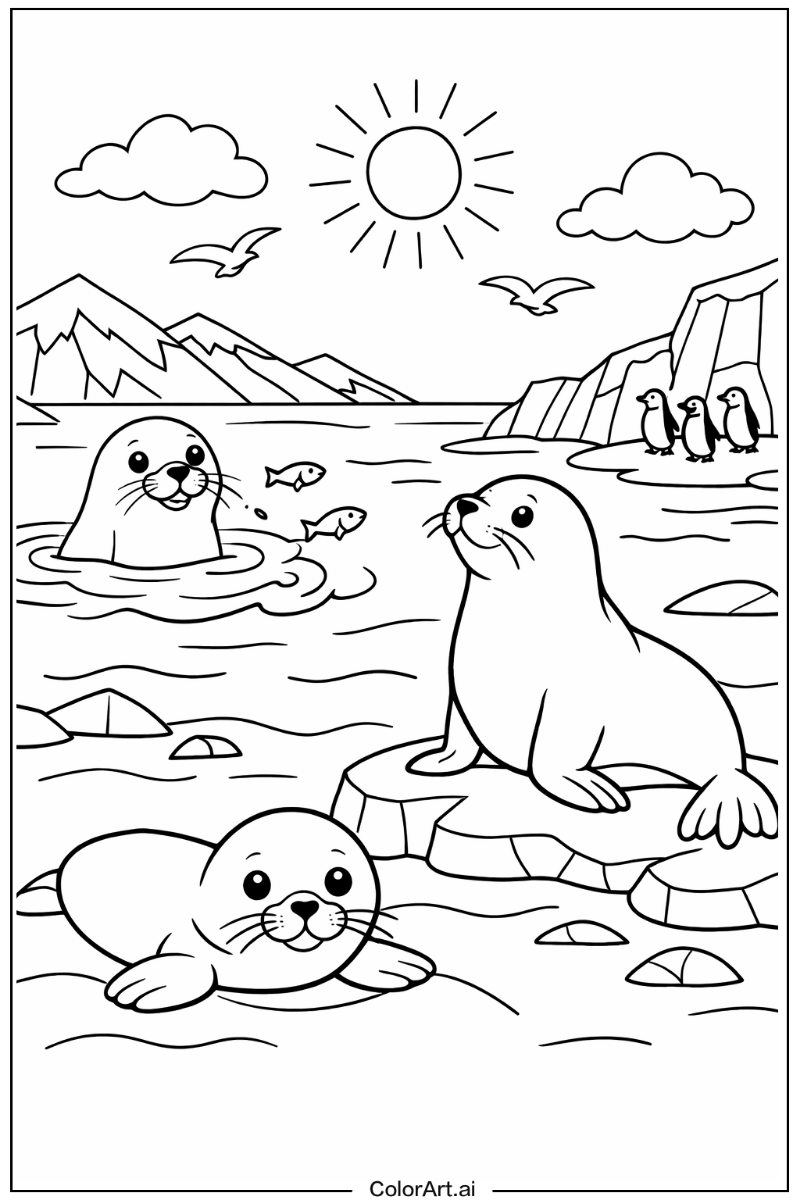 Seal Sea animals Scene 2