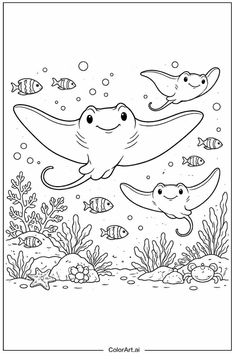 Manta ray Sea animals Scene 2