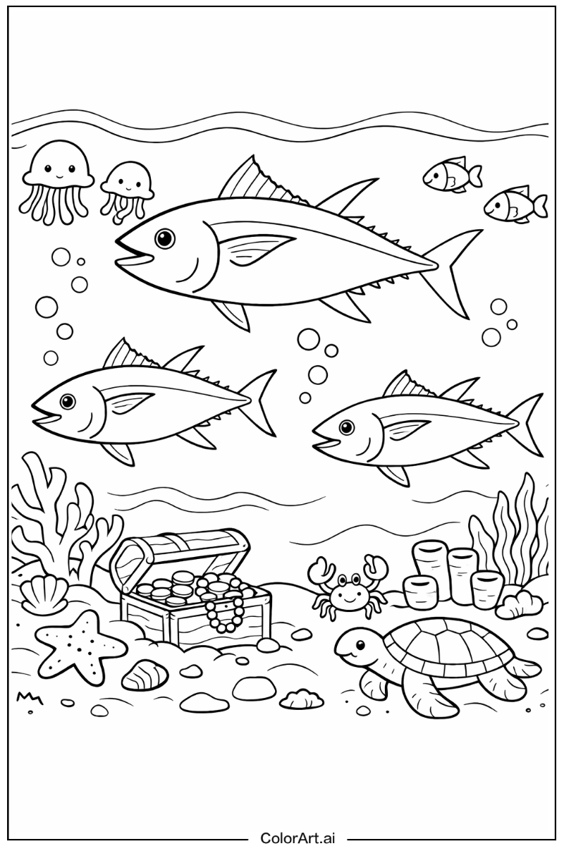 Tuna Sea animals Design 2