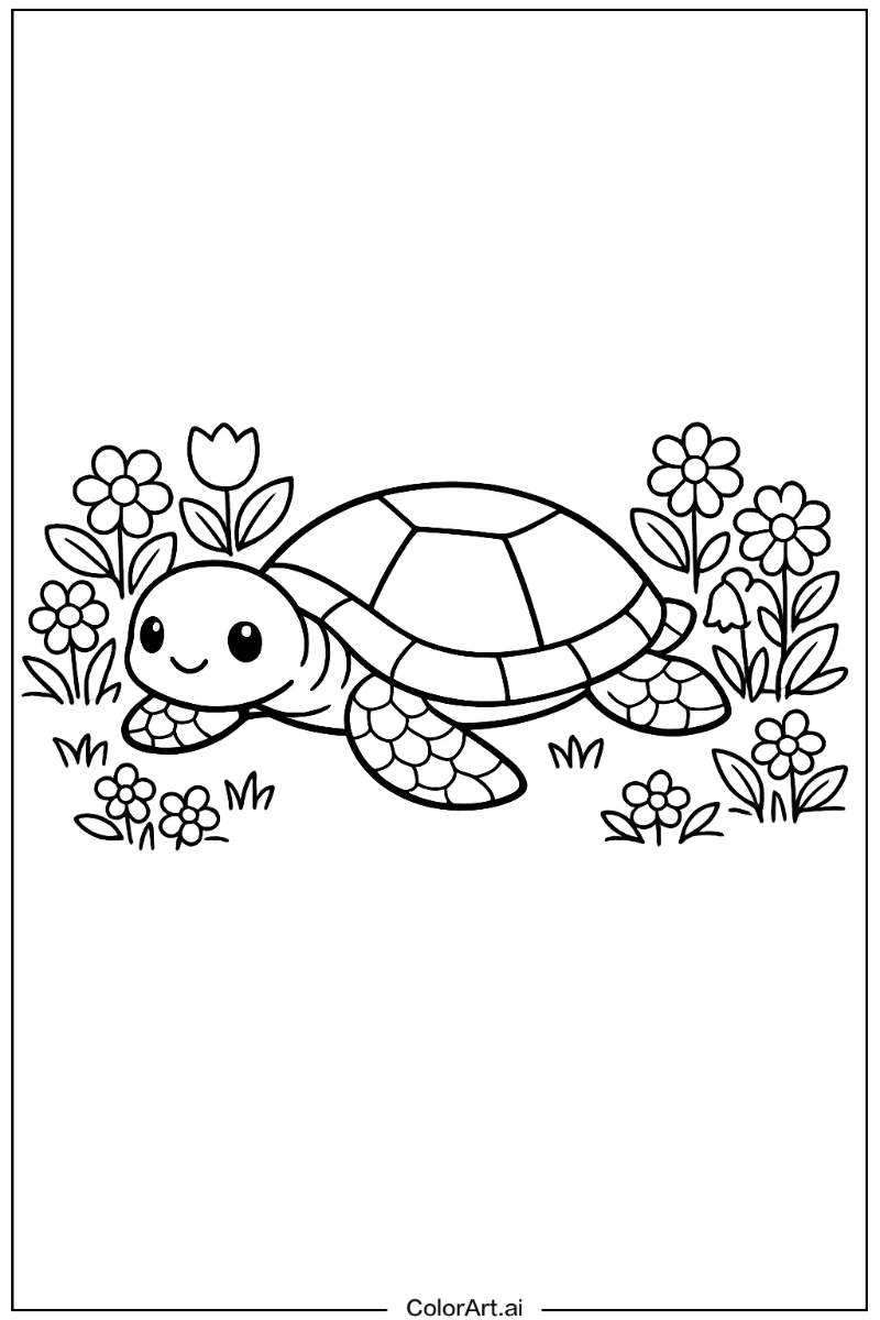 sea turtle in a Garden 2