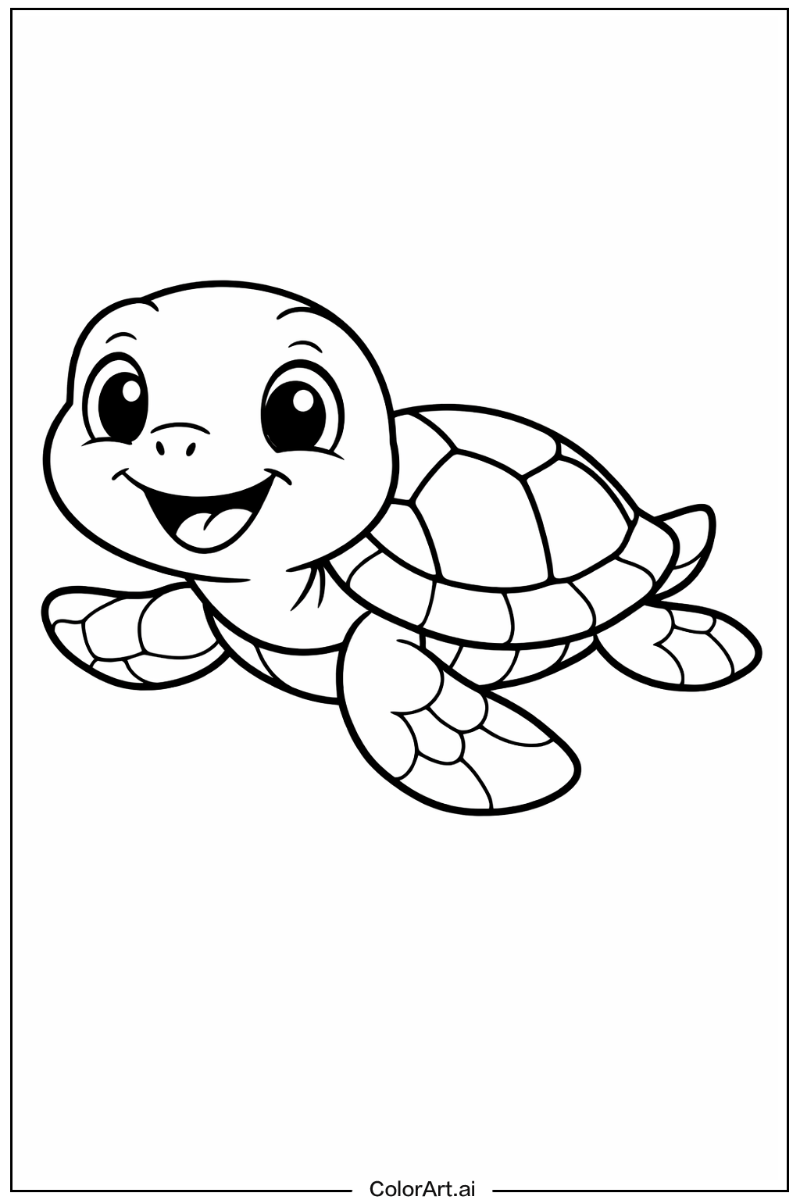 Happy sea turtle 1