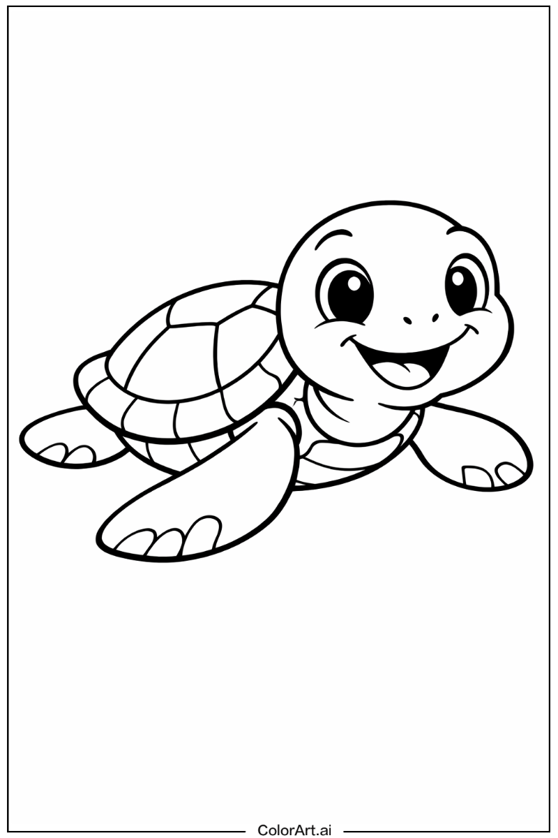 Happy sea turtle 3