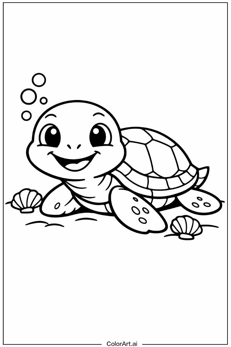 Smiling sea turtle 3