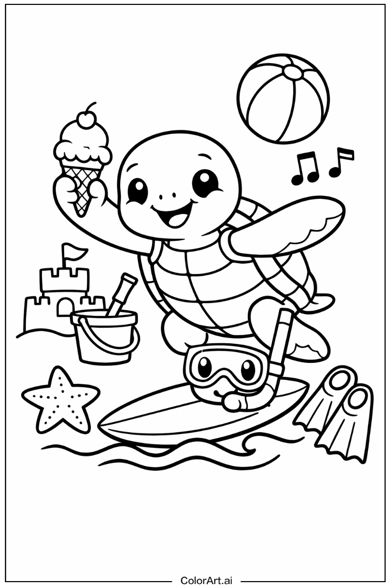 sea turtle Having Fun 4